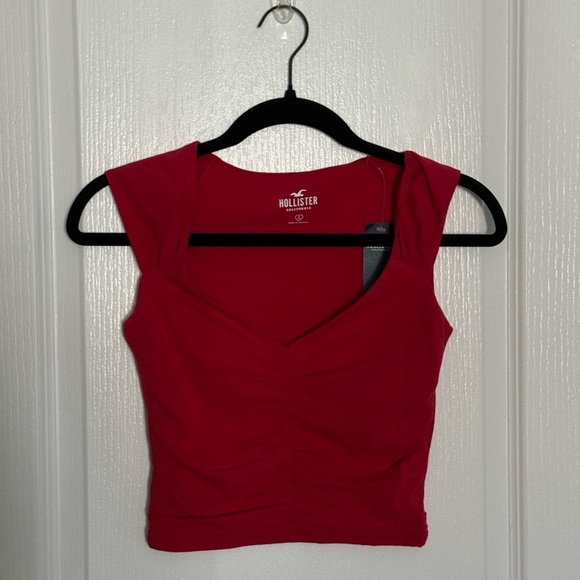 Hollister Tops - Red Scrunch Hollister Tank (small)